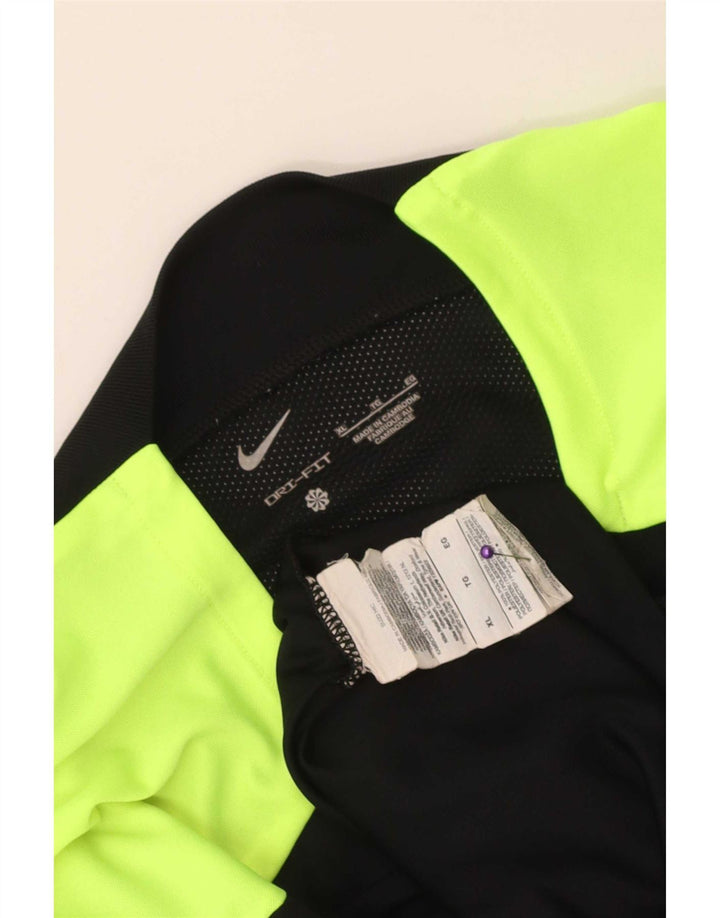 Nike Herre Dri Fit T-Shirt Top XL Sort Colourblock Polyester