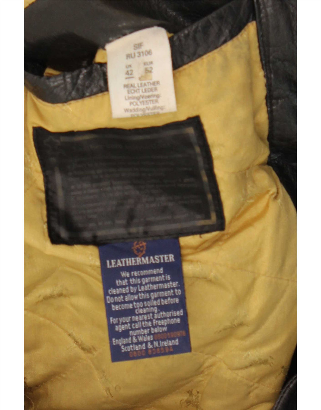CLASSIC Herre Læder Biker Jacket UK 42 XL Sort