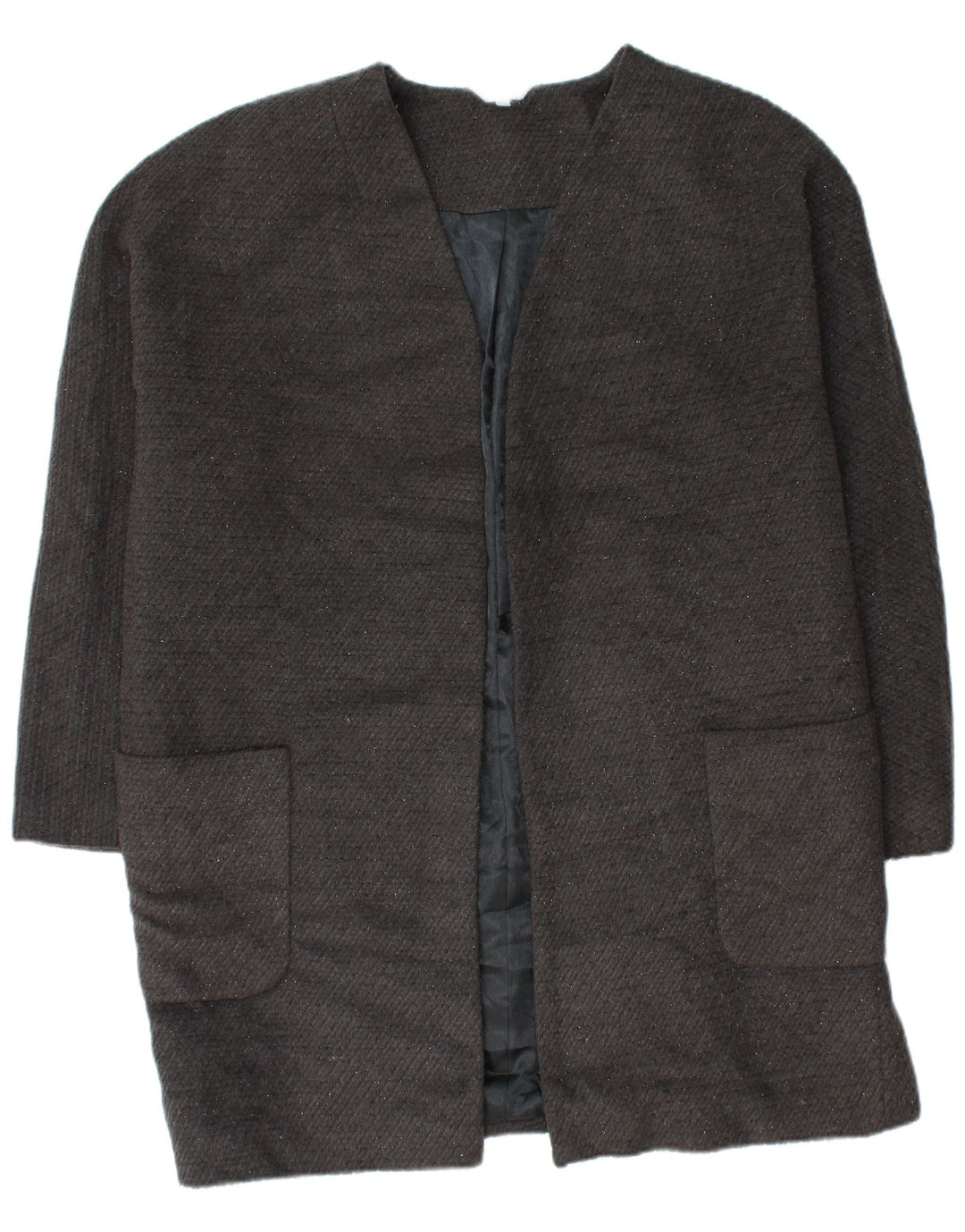 Marks & Spencer Womens Open Overcoat UK 18 XL Grå Polyester