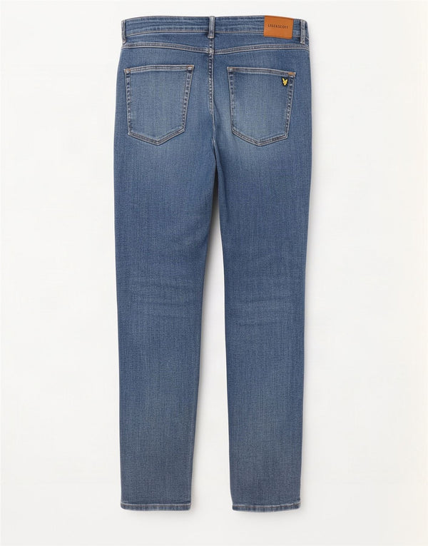 Lyle & Scott Mens Straight Jeans W38 L32 Blue Cotton