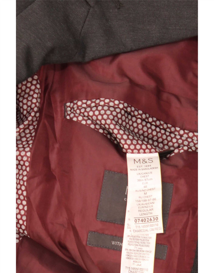 Marks & Spencer Herre 2-knaps blazerjakke EU 48 mellemgrå polyester