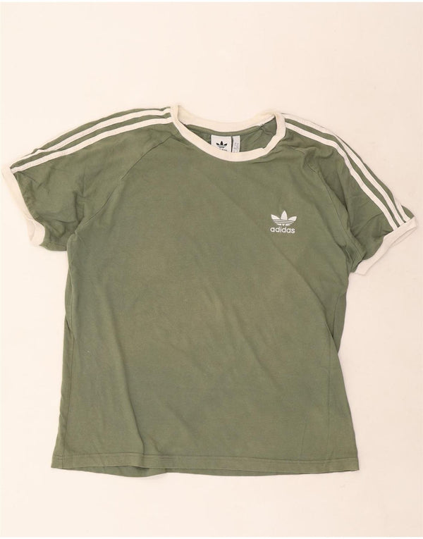 Adidas Herre T-Shirt Top XL Grøn Bomuld