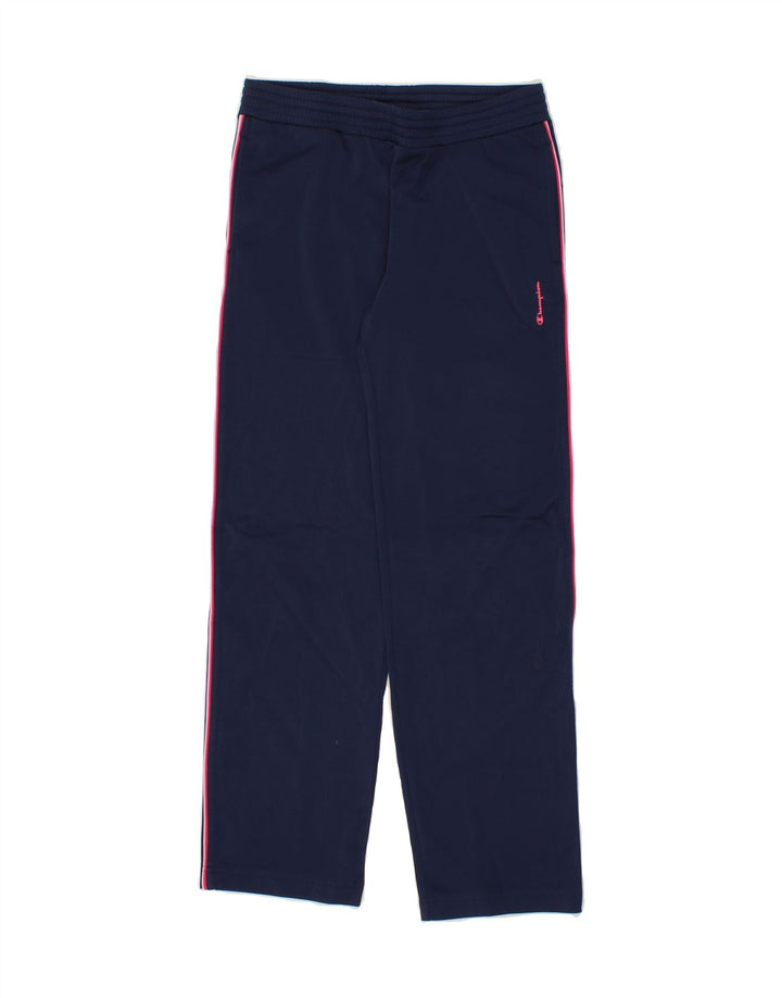 CHAMPION Girls Tracksuit Trousers 11-12 Years Large  Navy Blue Polyester Vintage Champion and Second-Hand Champion from Messina Hembry 