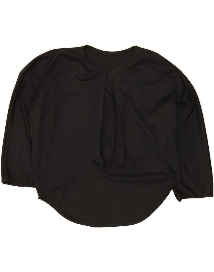 VINTAGE Womens 3/4 Sleeve Blouse Top UK 16 Large Black Vintage Vintage and Second-Hand Vintage from Messina Hembry 