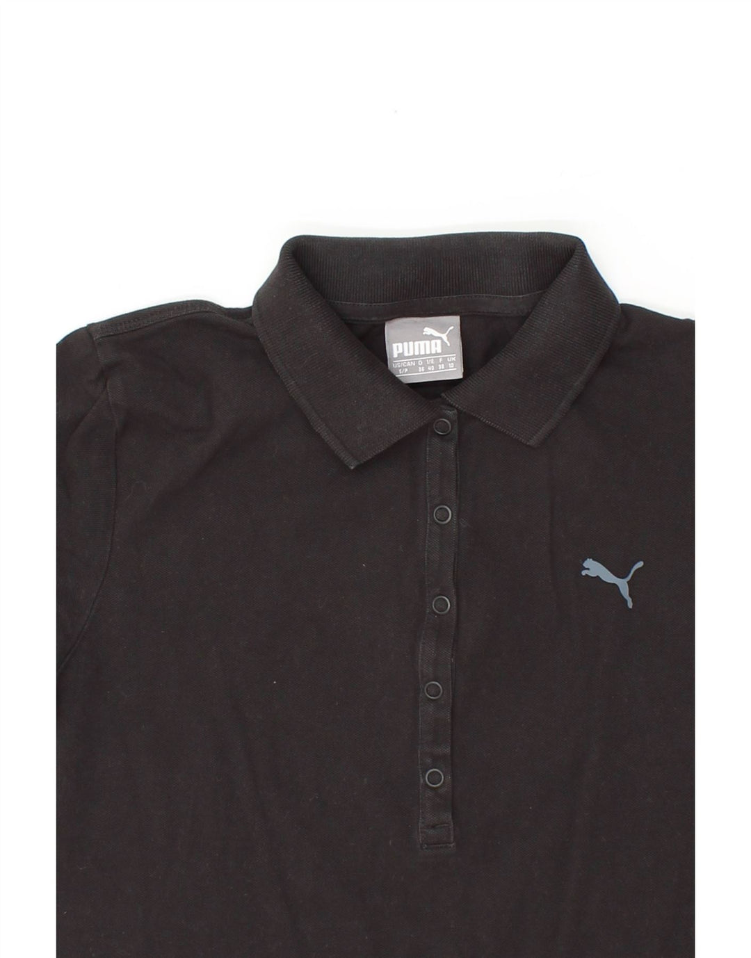 PUMA Womens Polo Shirt UK 10 Small Black Cotton Vintage Puma and Second-Hand Puma from Messina Hembry 