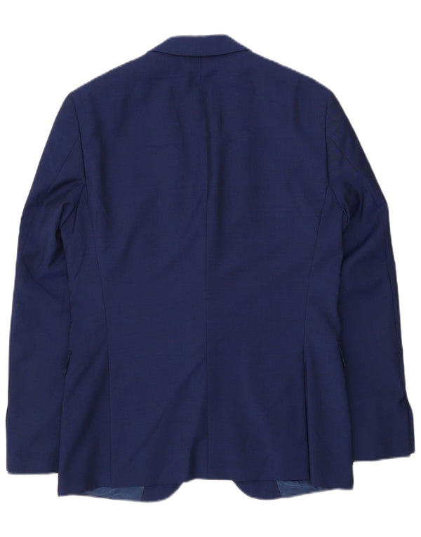 Tommy Hilfiger Herre 2-knaps blazerjakke IT 46 Small Blue Virgin Wool