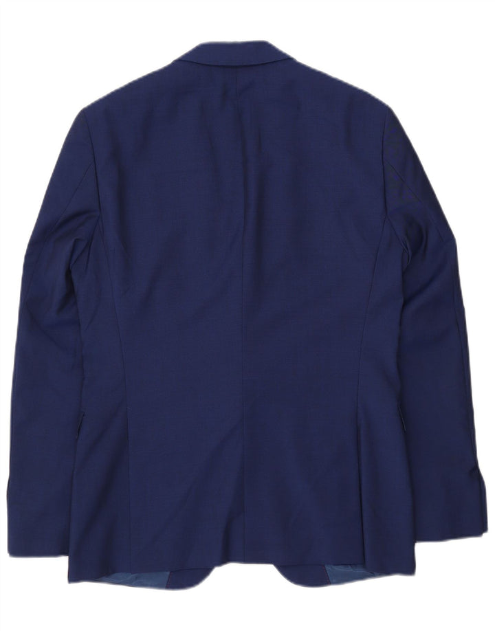 Tommy Hilfiger Herre 2-knaps blazerjakke IT 46 Small Blue Virgin Wool