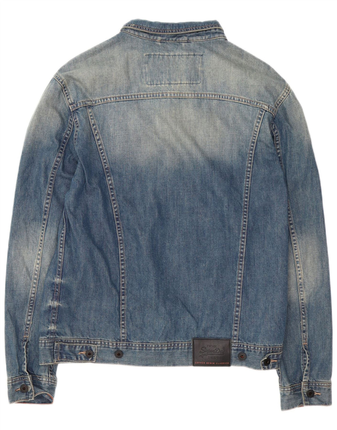Superdry denimjakke til mænd UK 42 XL blå bomuld