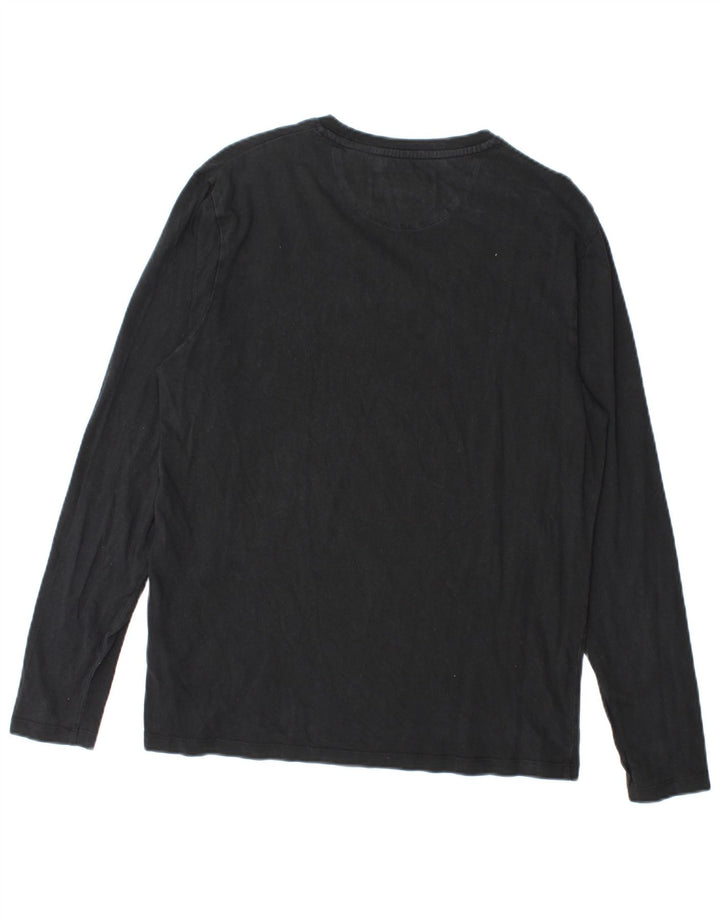 Lyle & Scott Herre Top Langærmet Medium Sort Bomuld