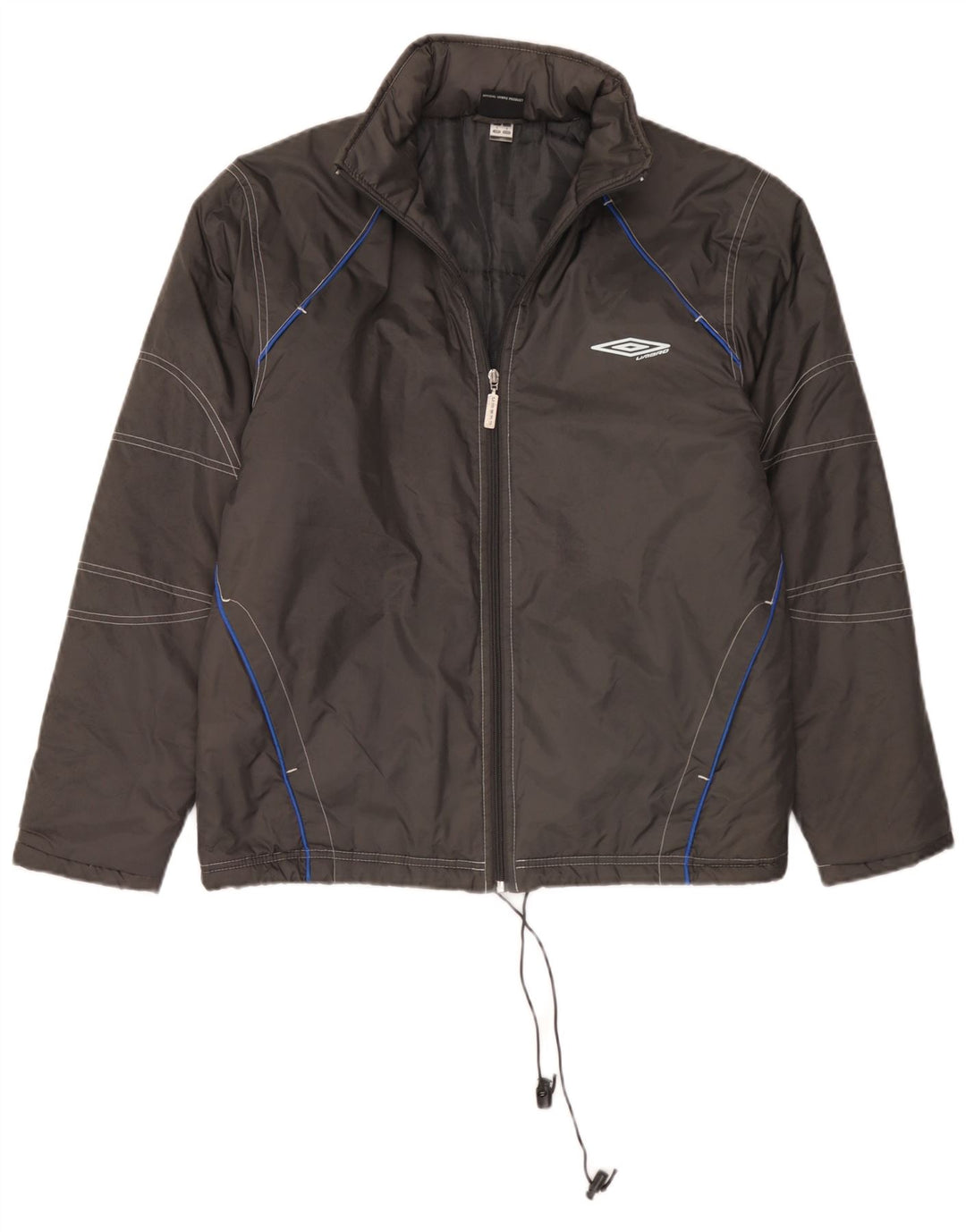 Umbro Herre hættepolstret jakke UK 36 Small Grå Nylon