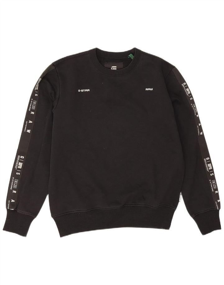 G-Star Herre Grafisk Sweatshirt Jumper Medium Sort Bomuld