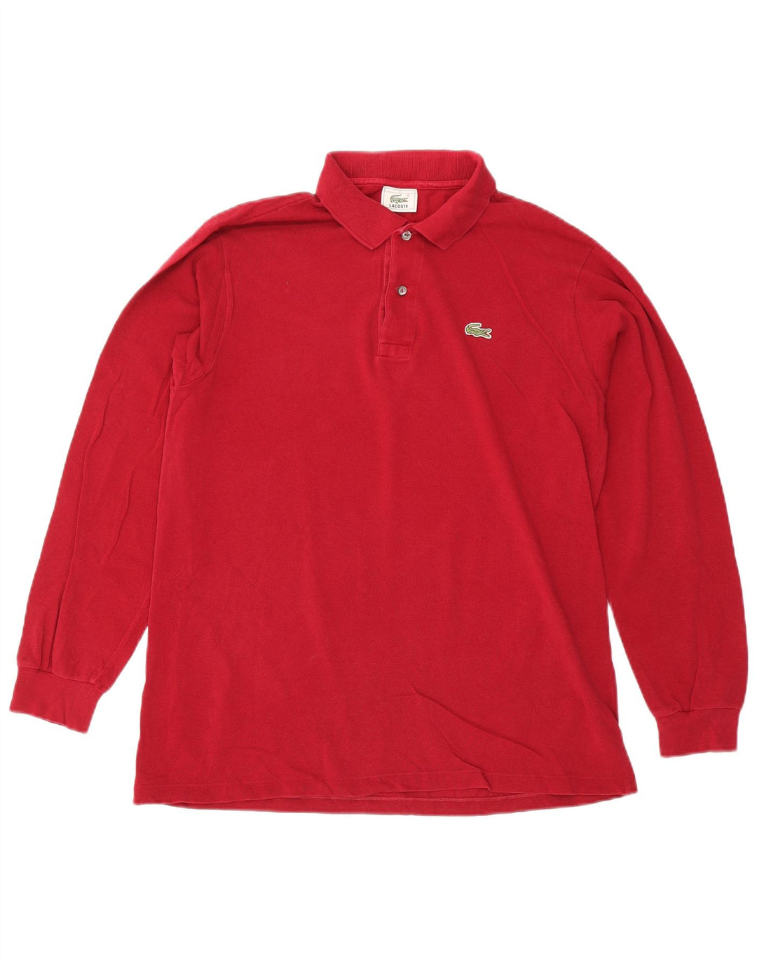 Lacoste Langærmet Polo Shirt til mænd Størrelse 4 Medium Rød Bomuld
