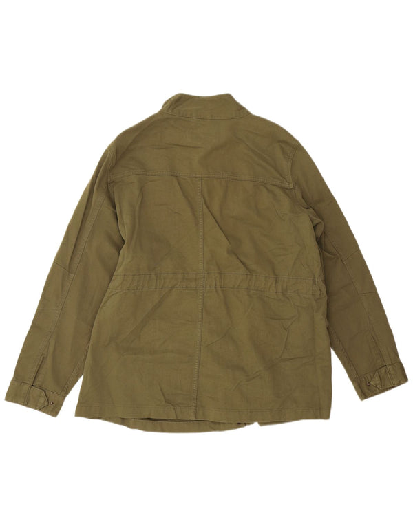 Marks & Spencer Kvinder Utility Jacket UK 20 2XL Khaki Cotton