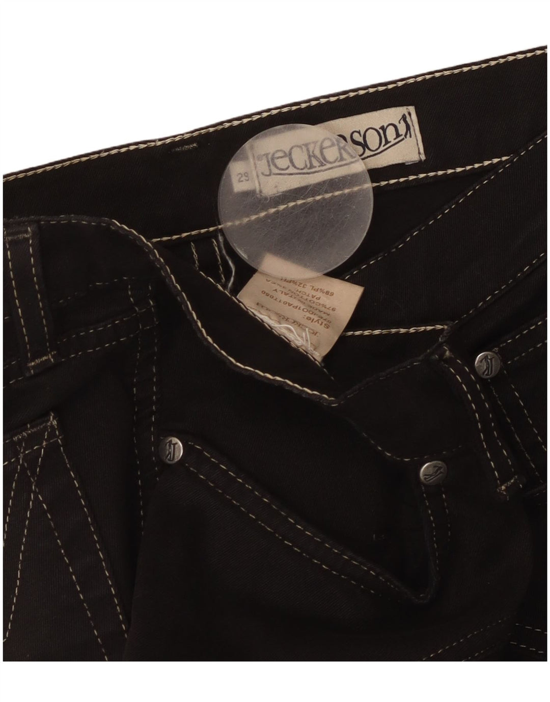 Jeckerson lige jeans til kvinder W29 L30 sort bomuld
