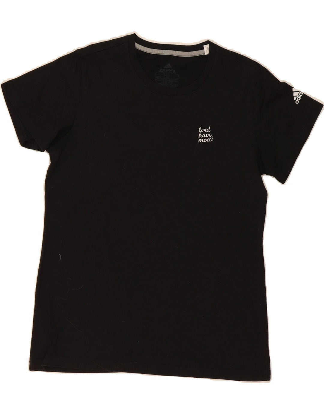 ADIDAS Womens Climalite T-Shirt Top UK 12 Medium Black Cotton Vintage Adidas and Second-Hand Adidas from Messina Hembry 