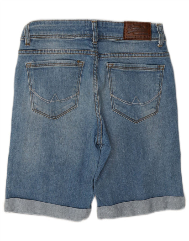 Superdry Distressed Denim Shorts til kvinder W28 Medium Blue