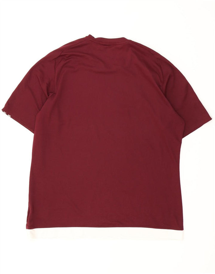 Adidas Herre Climalite T-Shirt Top Stor rødbrun polyester