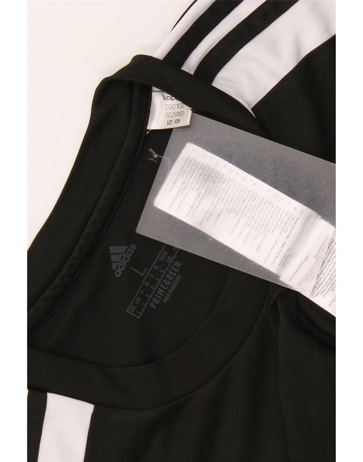 Adidas Herre Aeroready T-Shirt Top Stor Sort Colourblock Polyester