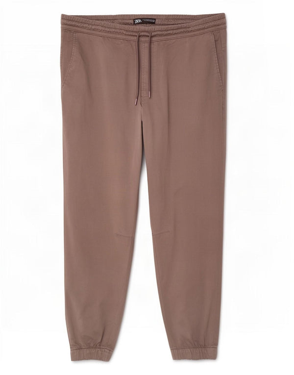 Zara Mens Joggers Chino Trousers XL W34 L29 Grey Cotton