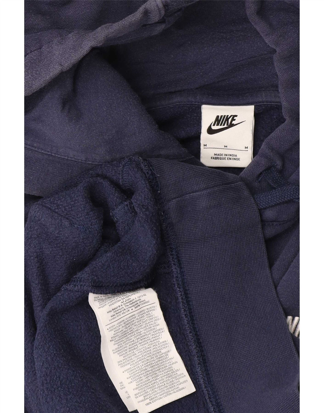 Nike Herre Loose Fit Hoodie Jumper Medium Navyblå Bomuld