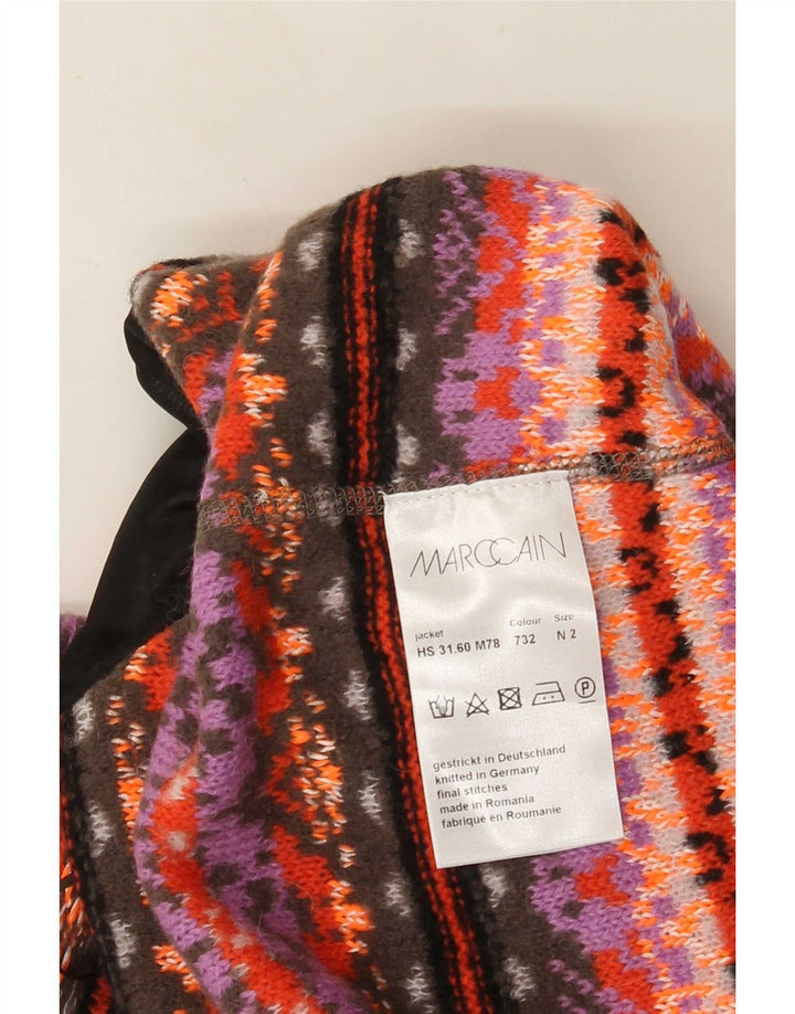 Marccain dame cardigan sweater US 2 XS Pink geometrisk uld