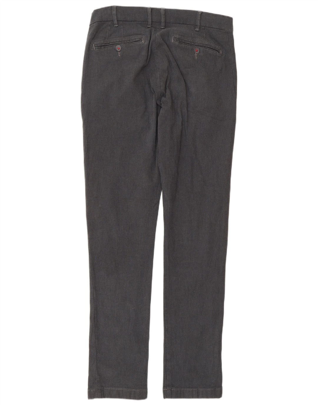 DACK'S Mens Slim Chino Trousers IT 50 Large W32 L33 Grey Spotted Cotton