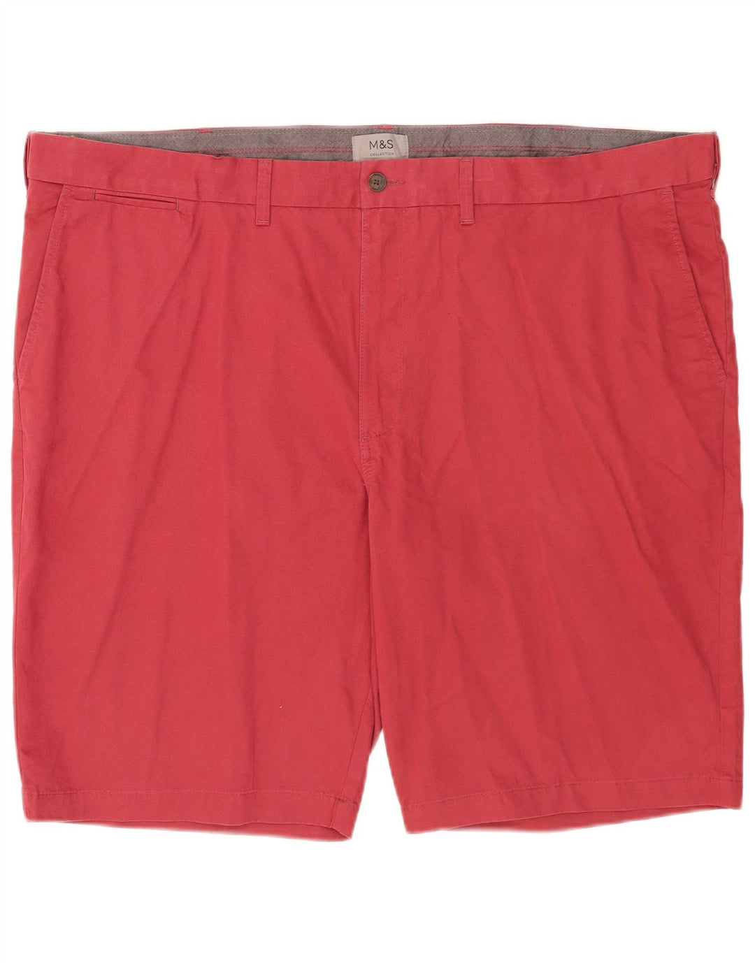 Marks & Spencer Herre Chino Shorts W48 4XL Rød Bomuld