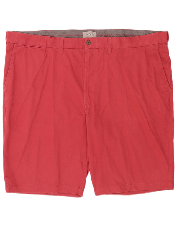 Marks & Spencer Herre Chino Shorts W48 4XL Rød Bomuld