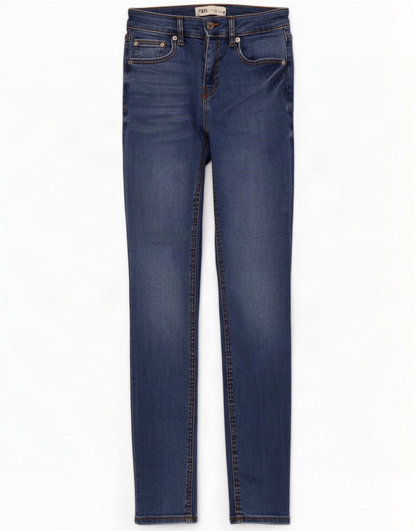 Zara Dame Skinny Jeans EU 36 XS W26 L28 Blå