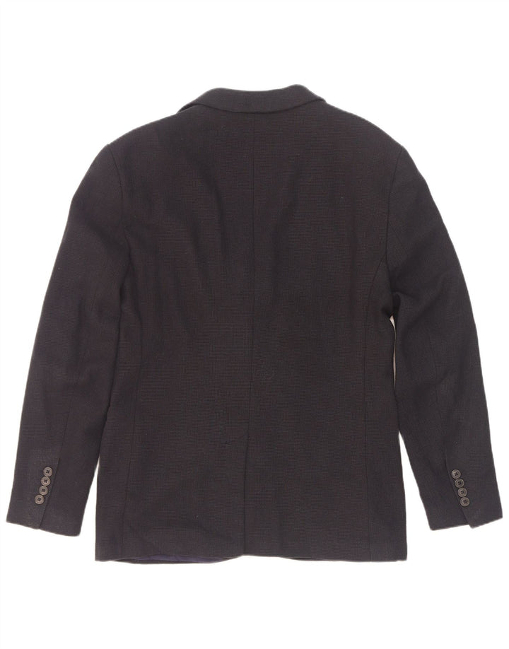 Zara Herre 2-knaps blazerjakke EU 52 Stor marineblå polyester