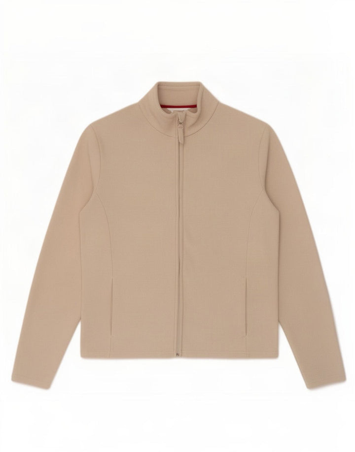 Marks & Spencer Fleecejakke til kvinder UK 12 Medium Beige Polyester