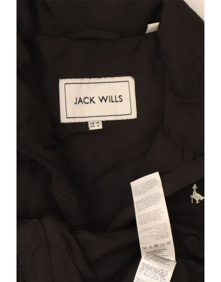 Jack Wills Womens Polstret Gilet UK 10 Small Black Polyester
