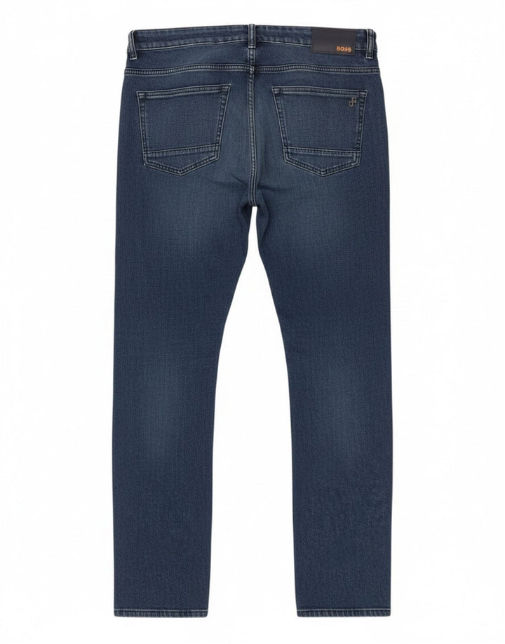 Hugo Boss Herre Slim Jeans W32 L34 Blå Bomuld