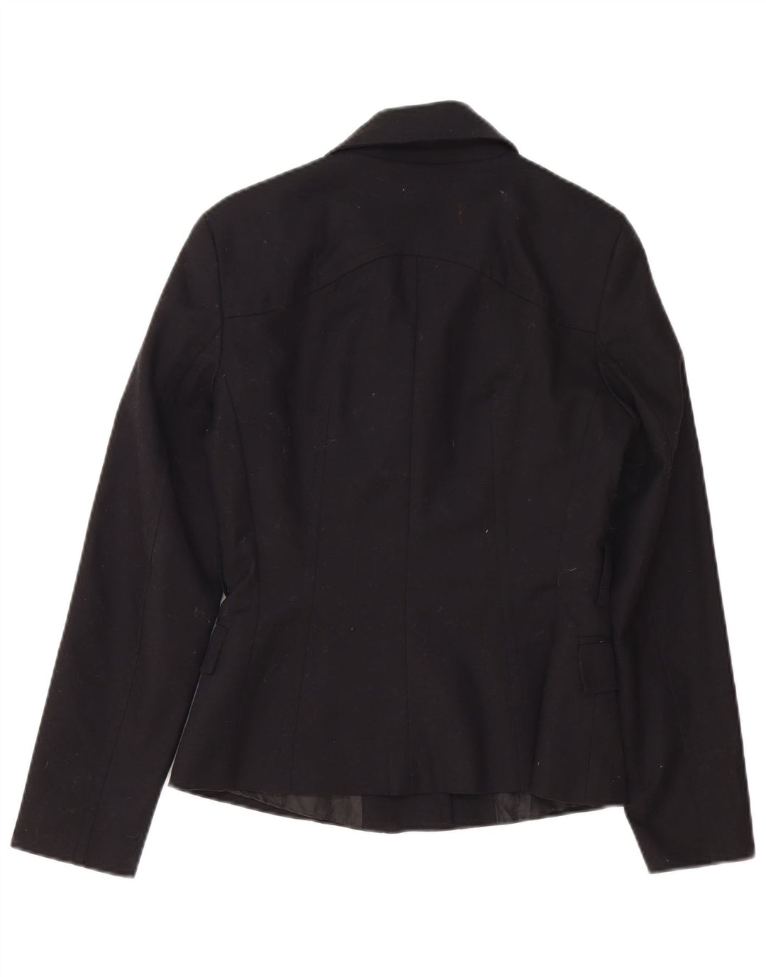 Zara Dame Blazer Jakke UK 10 Lille sort bomuld