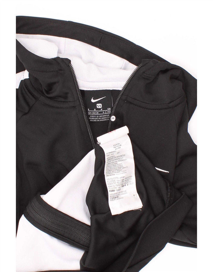 Nike hættetrøje med lynlås til drenge 4-5 år Small Black Colourblock Polyester