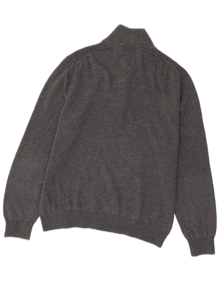 NAUTICA sweater med lynlås til mænd mellemgrå bomuld
