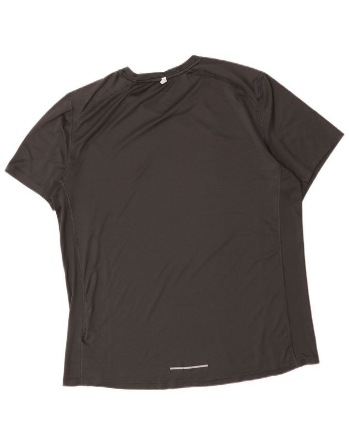Nike herre Dri Fit T-shirt top mellemgrå polyester