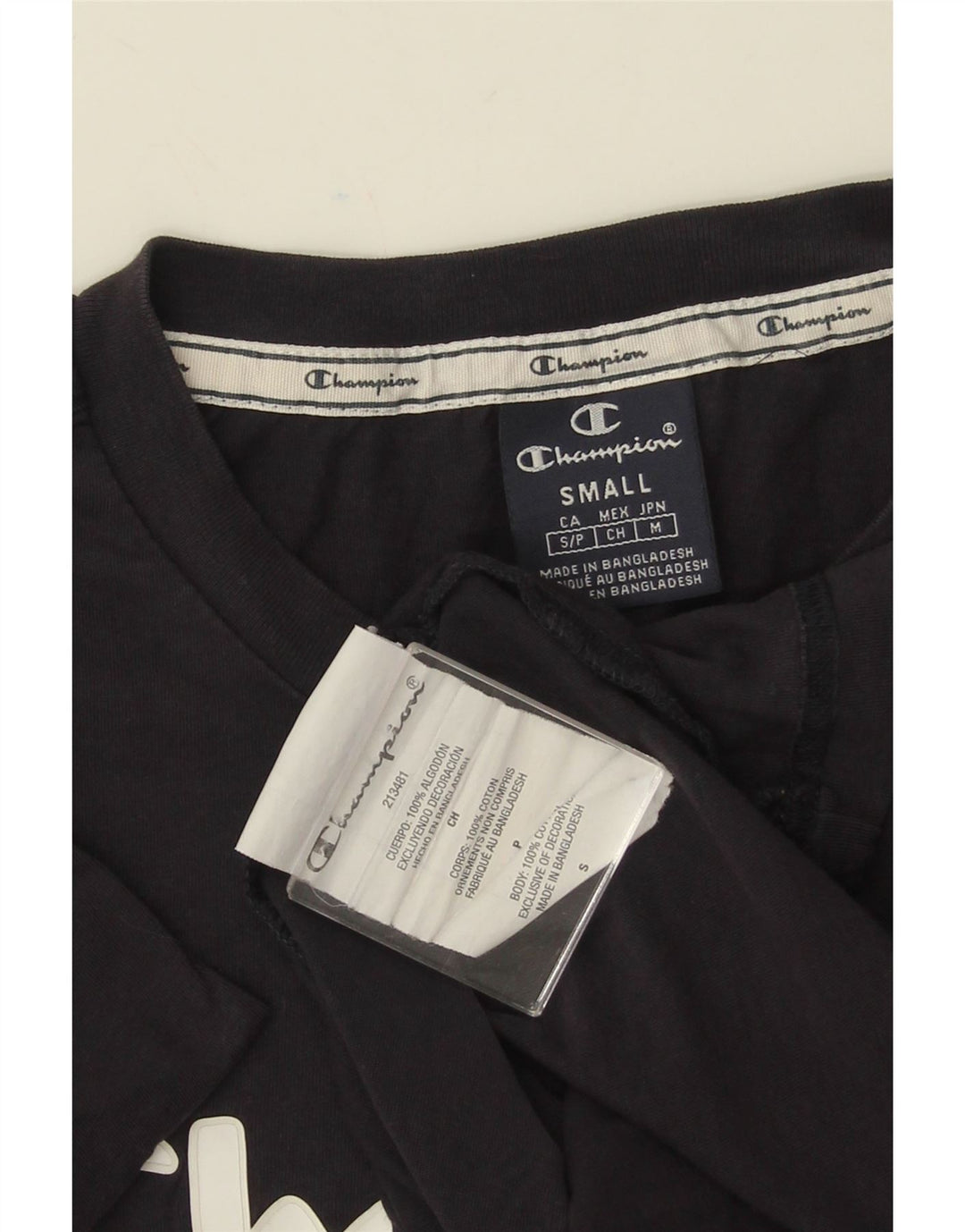 CHAMPION Grafisk T-shirt til mænd, lille marineblå bomuld