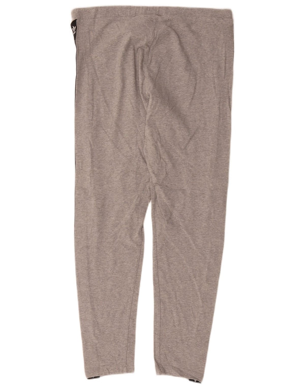Adidas Dame Grafiske Leggings UK 16 Large Grå Colourblock Bomuld