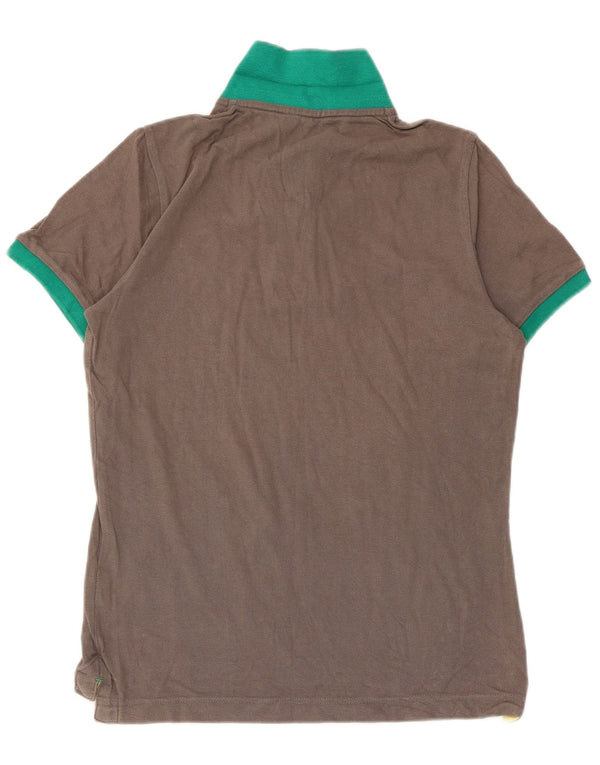 BENETTON Poloskjorte til mænd mellemgrå bomuld