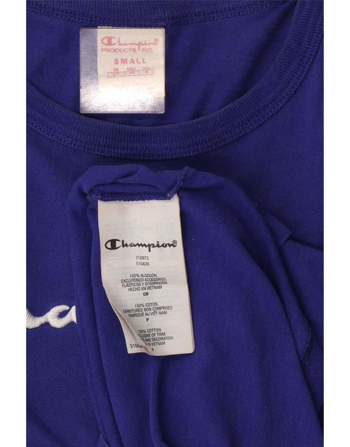 Champion Herre grafisk T-shirt top lille blå bomuld