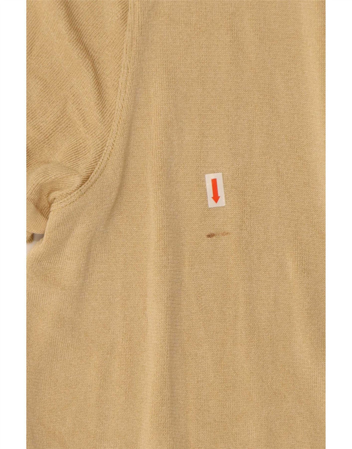 Max Mara Dame Kortærmet Åben Cardigan Sweater UK 14 Medium Beige