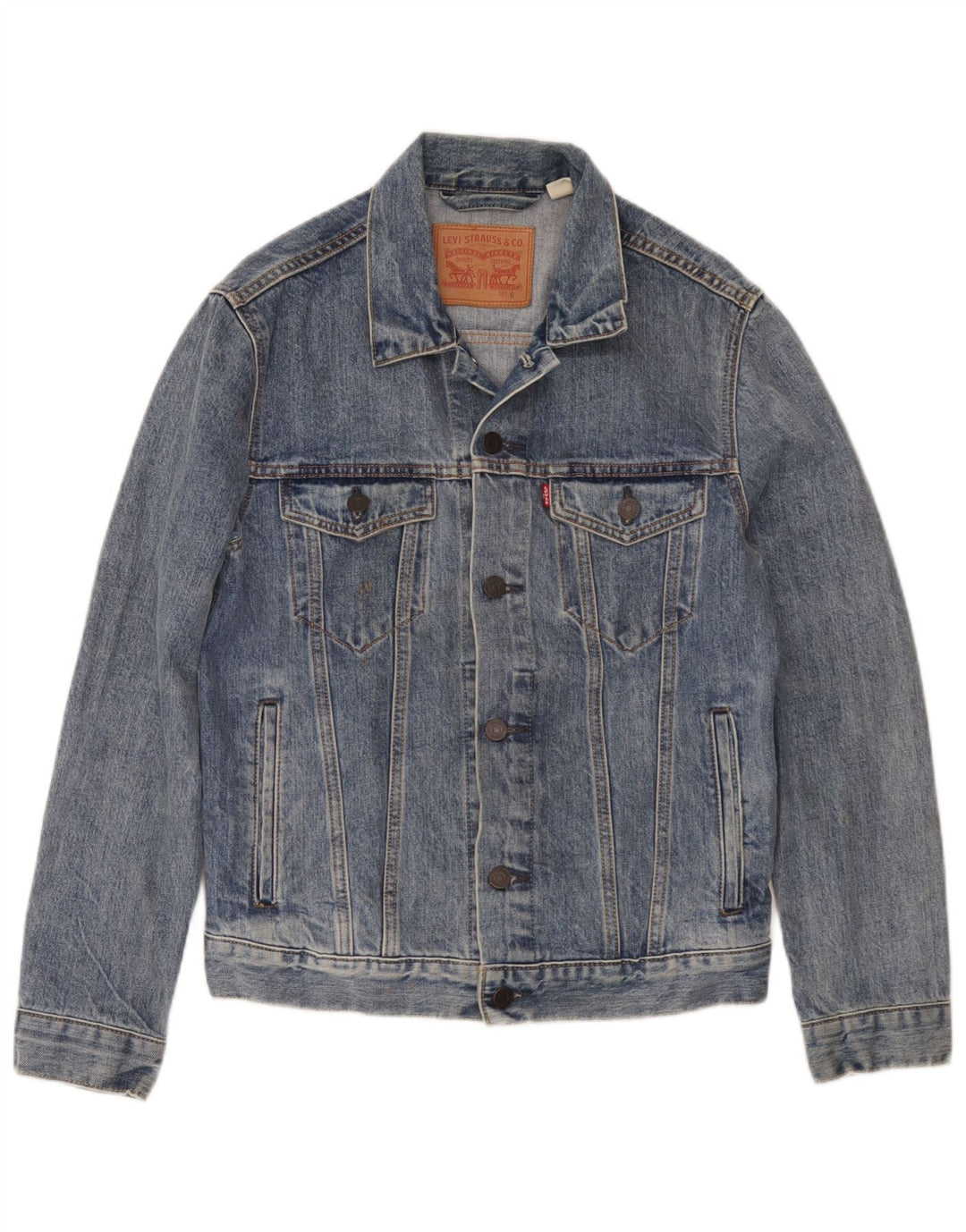 Levi's Dame denimjakke UK 10 Lille Blå Bomuld