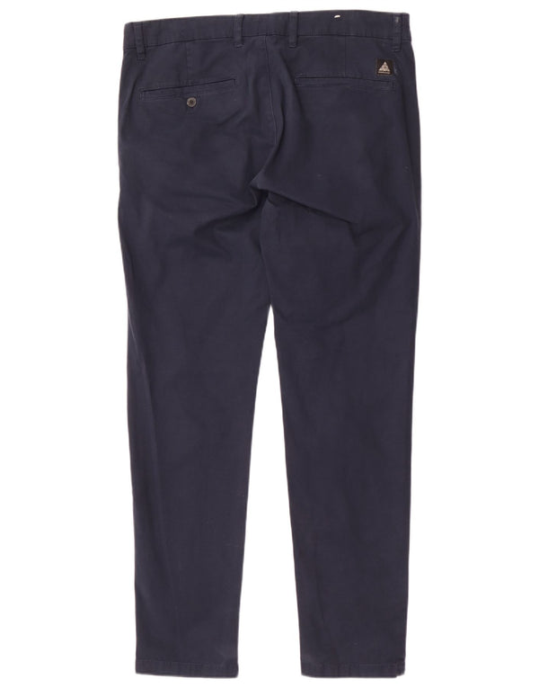 Zara Herre Slim Chino Bukser EU 44 Large W34 L31 Marineblå Bomuld