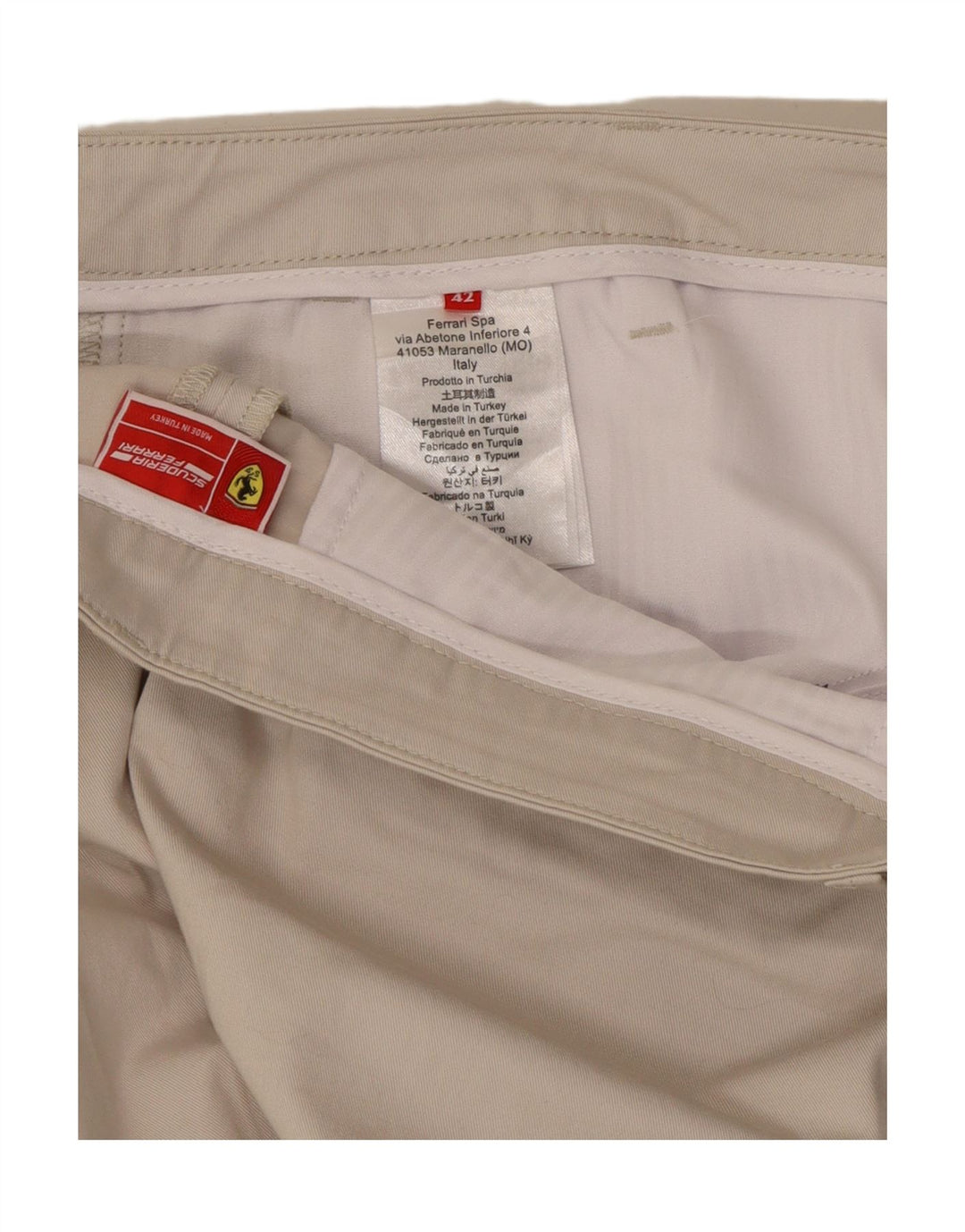 Ferrari Dame Slim Chino Bukser IT 42 Medium W28 L26 Beige