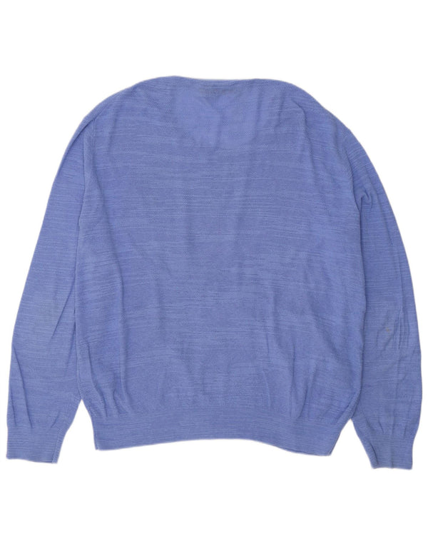 Polo Ralph Lauren Herre Crew Neck Jumper Sweater 2XL Blå nålestribet bomuld