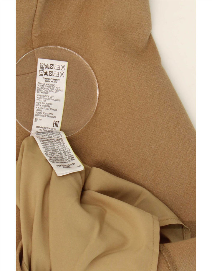 Marks & Spencer Kvinder Off Shoulder Sheath Dress UK 12 Medium Beige