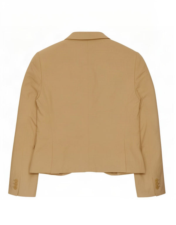 Massimo Dutti Dame 1 Knap Blazer Jakke EU 44 XL Beige Linen