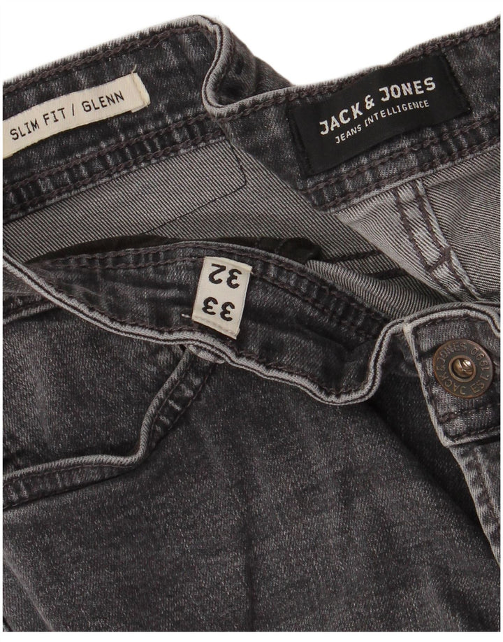 JACK & JONES Herre GLENN Slim Jeans W32 L32 Grå Bomuld
