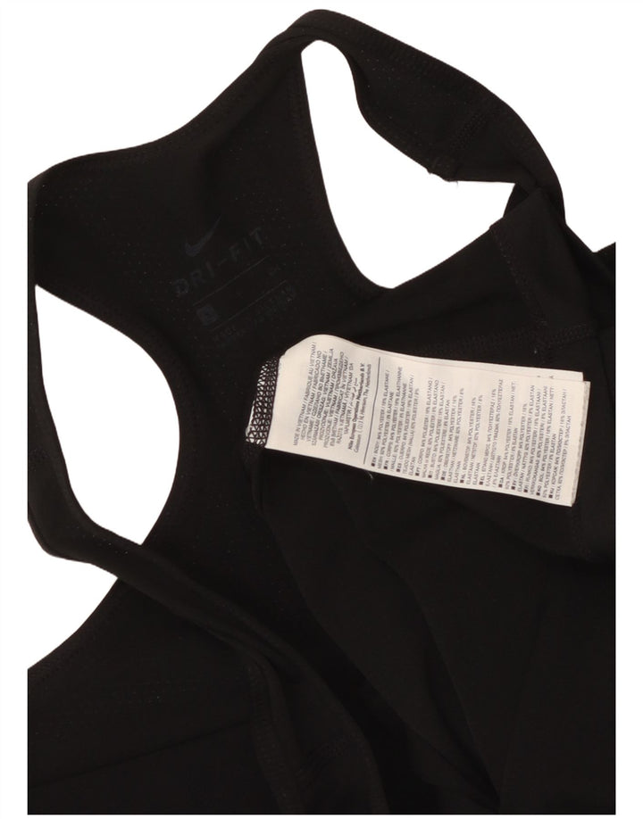 Nike Dame Grafisk Vest Top UK 10 Small Black Polyester
